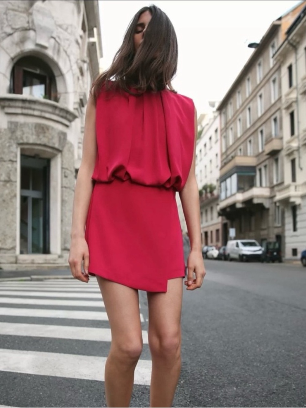New ZARA Sleeveless Short Jumpsuit